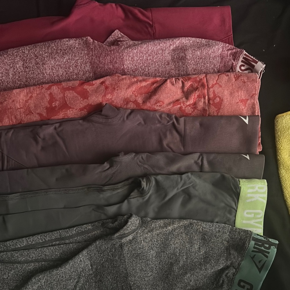OBO: Gymshark Red and Gray Leggings Athletic Bottoms